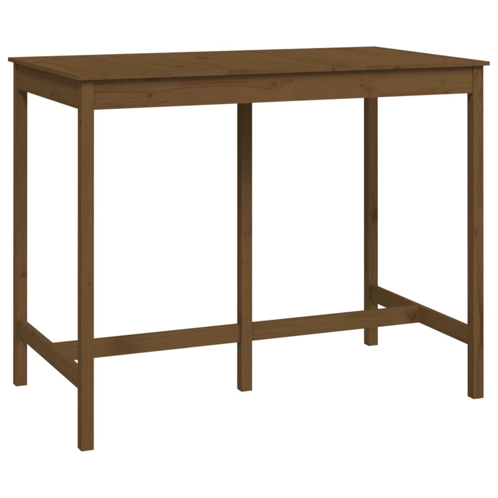 Bar Table Honey Brown 140x80x110 cm Solid Wood Pine - Bargainia.com - 