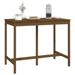 Bar Table Honey Brown 140x80x110 cm Solid Wood Pine - Bargainia.com - 