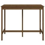 Bar Table Honey Brown 140x80x110 cm Solid Wood Pine - Bargainia.com - 