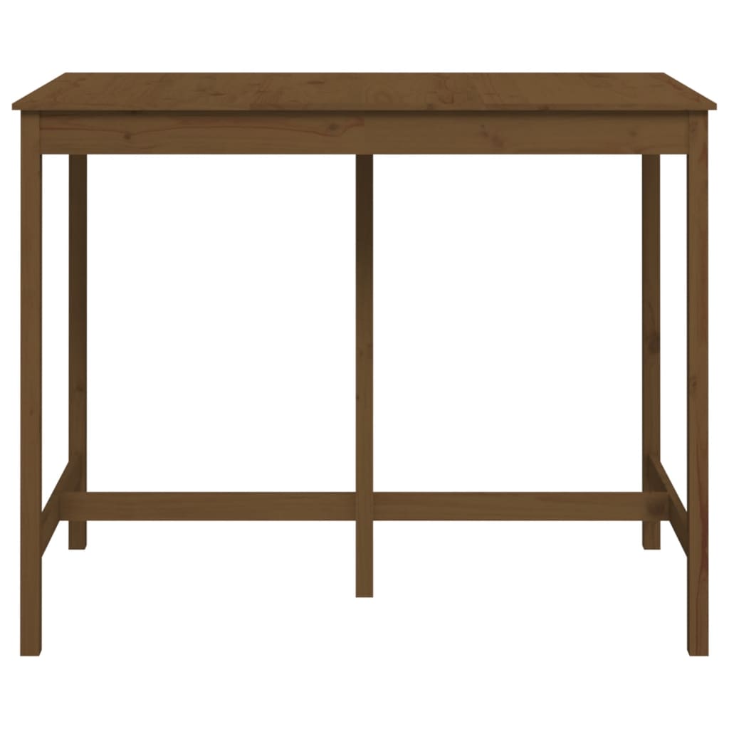 Bar Table Honey Brown 140x80x110 cm Solid Wood Pine - Bargainia.com - 