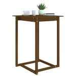 Bar Table Honey Brown 80x80x110 cm Solid Wood Pine - Bargainia.com - 
