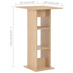 Bar Table Oak 60x60x110 cm - Bargainia.com - 
