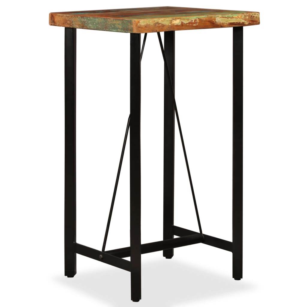 Bar Table Solid Reclaimed Wood 60x60x107 cm - Bargainia.com - 