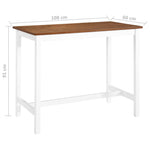 Bar Table Solid Wood 108x60x91 cm - Bargainia.com - 