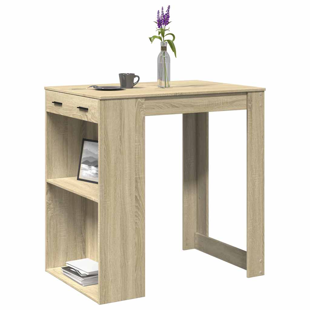 Bar Table Sonoma Oak 102x70x103.5 cm Engineered Wood - Bargainia.com - 