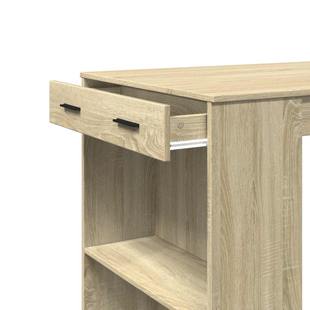 Bar Table Sonoma Oak 102x70x103.5 cm Engineered Wood - Bargainia.com - 