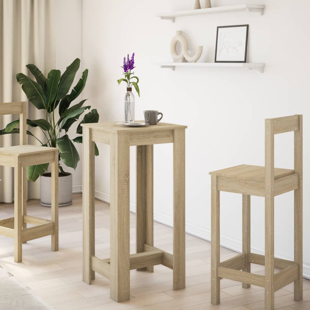 Bar Table Sonoma Oak 51x50x103.5 cm Engineered Wood - Bargainia.com - 