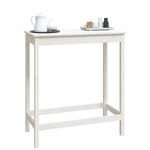 Bar Table White 100x50x110 cm Solid Wood Pine - Bargainia.com - 