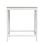 Bar Table White 100x50x110 cm Solid Wood Pine - Bargainia.com - 
