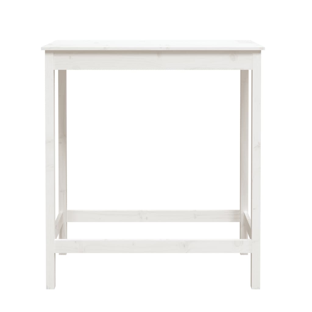 Bar Table White 100x50x110 cm Solid Wood Pine - Bargainia.com - 