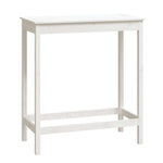 Bar Table White 100x50x110 cm Solid Wood Pine - Bargainia.com - 