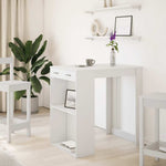Bar Table White 102x70x103.5 cm Engineered Wood - Bargainia.com - 