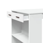Bar Table White 102x70x103.5 cm Engineered Wood - Bargainia.com - 