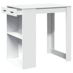 Bar Table White 102x70x103.5 cm Engineered Wood - Bargainia.com - 