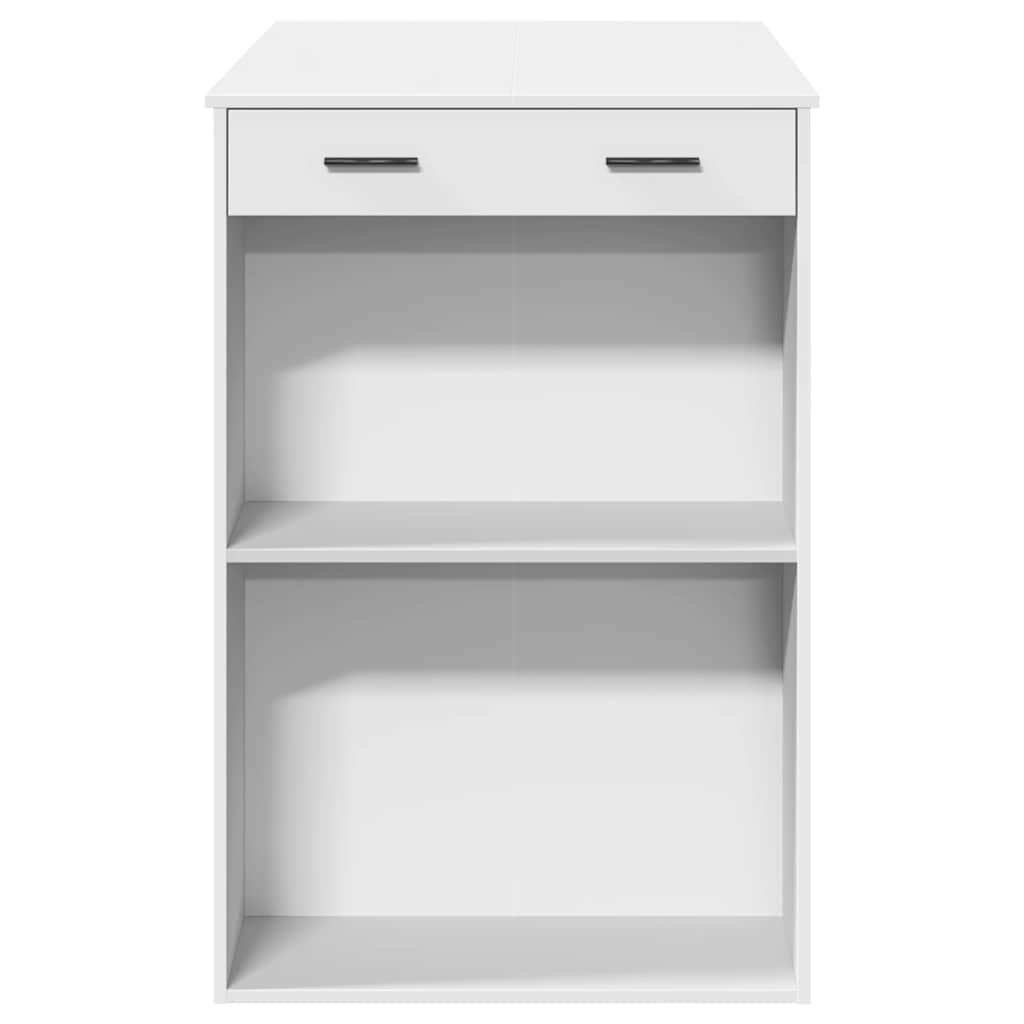 Bar Table White 102x70x103.5 cm Engineered Wood - Bargainia.com - 