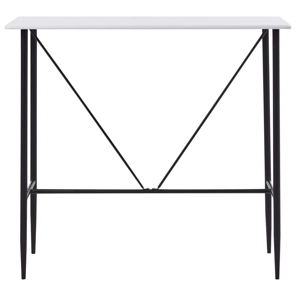 Bar Table White 120x60x110 cm MDF - Bargainia.com - 