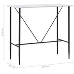 Bar Table White 120x60x110 cm MDF - Bargainia.com - 