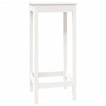 Bar Table White 50x50x110 cm Solid Wood Pine - Bargainia.com - 