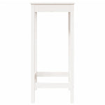 Bar Table White 50x50x110 cm Solid Wood Pine - Bargainia.com - 