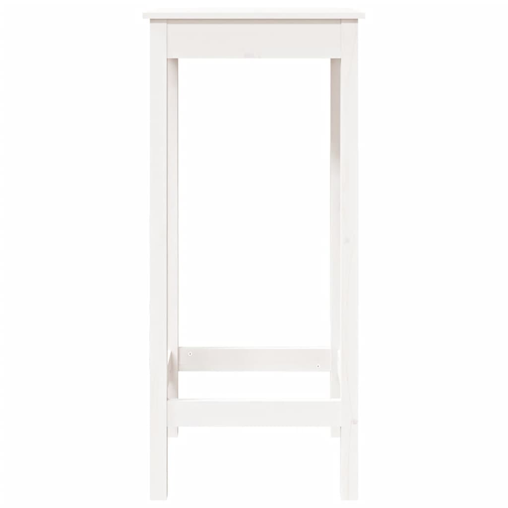 Bar Table White 50x50x110 cm Solid Wood Pine - Bargainia.com - 