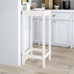 Bar Table White 50x50x110 cm Solid Wood Pine - Bargainia.com - 