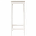 Bar Table White 50x50x110 cm Solid Wood Pine - Bargainia.com - 