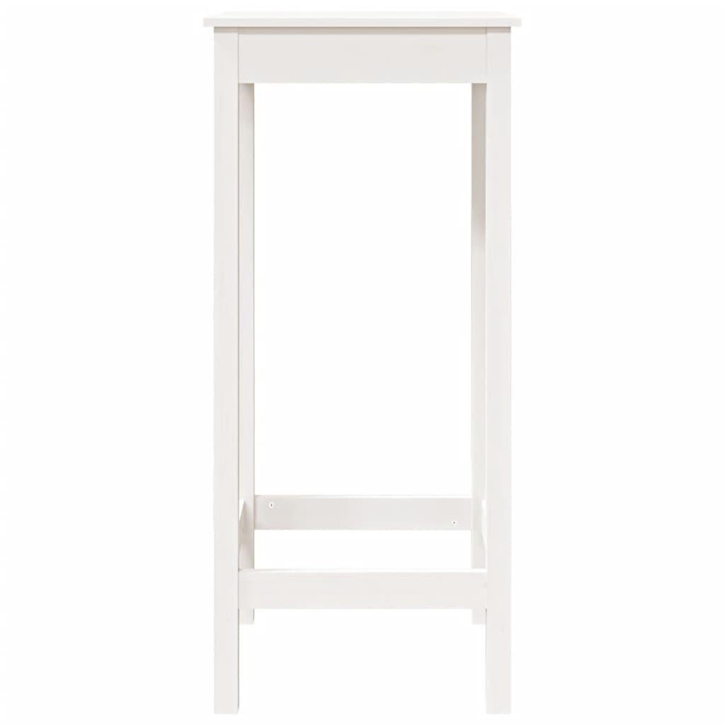 Bar Table White 50x50x110 cm Solid Wood Pine - Bargainia.com - 
