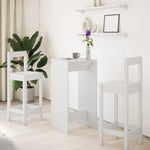 Bar Table White 51x50x103.5 cm Engineered Wood - Bargainia.com - 