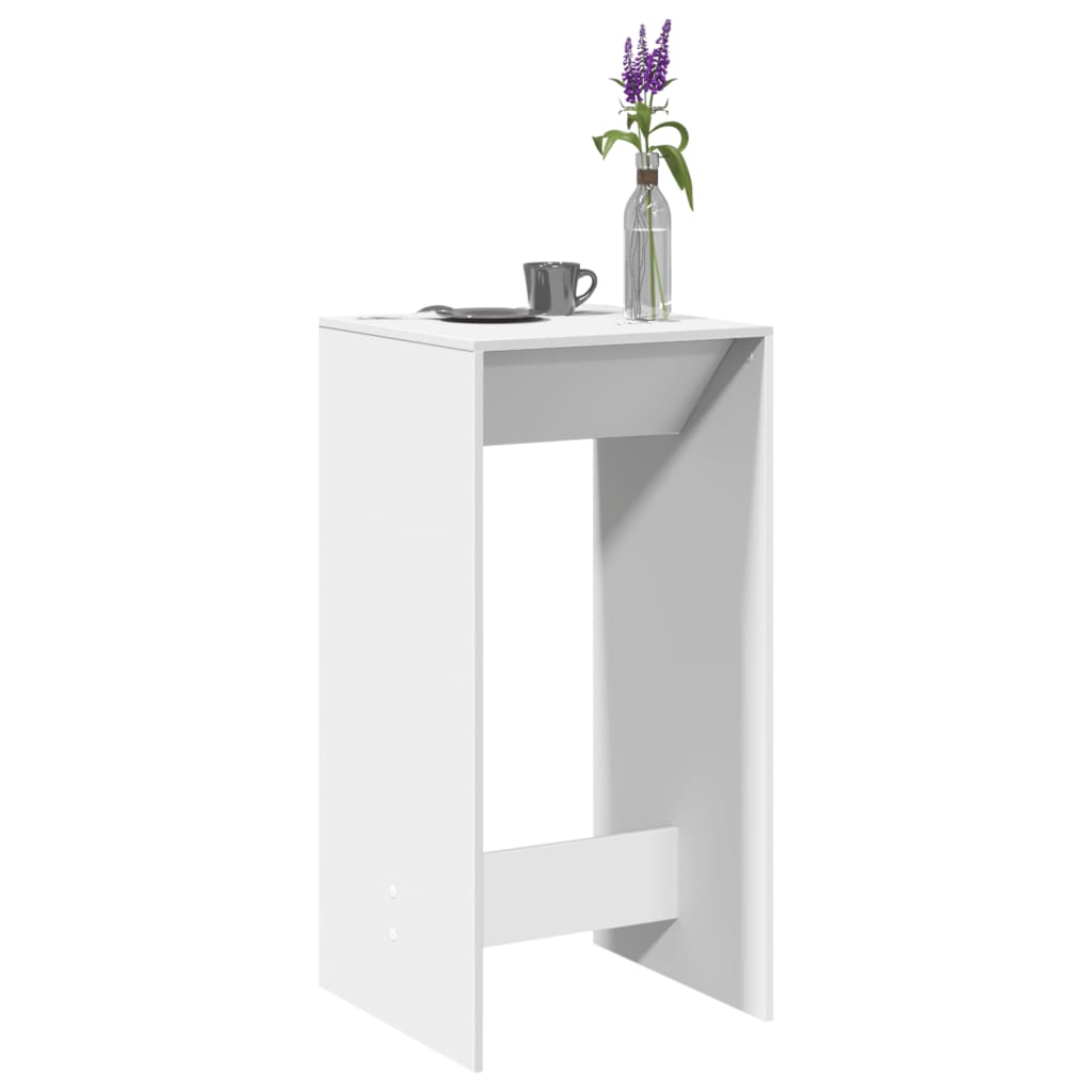 Bar Table White 51x50x103.5 cm Engineered Wood - Bargainia.com - 