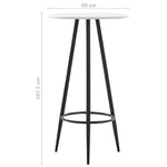 Bar Table White 60x107.5 cm MDF - Bargainia.com - 