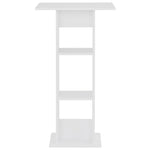 Bar Table White 60x60x110 cm - Bargainia.com - 