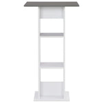 Bar Table White and Anthracite Grey 60x60x110 cm - Bargainia.com - 