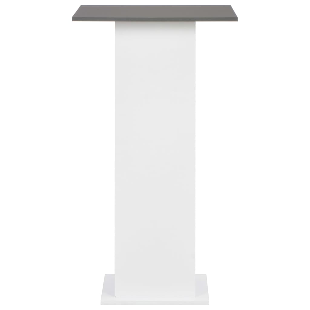 Bar Table White and Anthracite Grey 60x60x110 cm - Bargainia.com - 