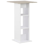 Bar Table White and Concrete 60x60x110 cm - Bargainia.com - 