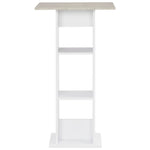 Bar Table White and Concrete 60x60x110 cm - Bargainia.com - 