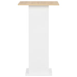 Bar Table White and Sonoma Oak 60x60x110 cm - Bargainia.com - 