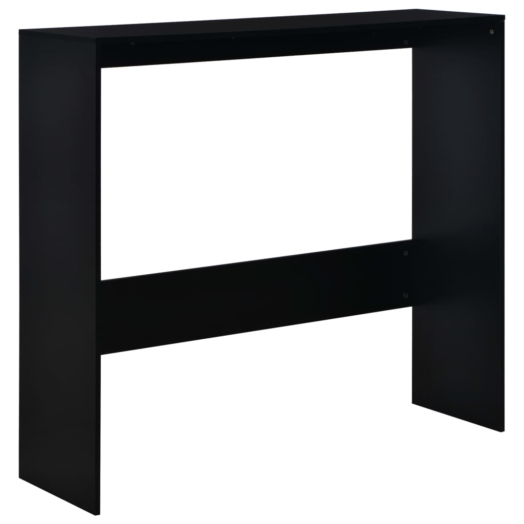 Bar Table with 2 Table Tops Black 130x40x120 cm - Bargainia.com - 