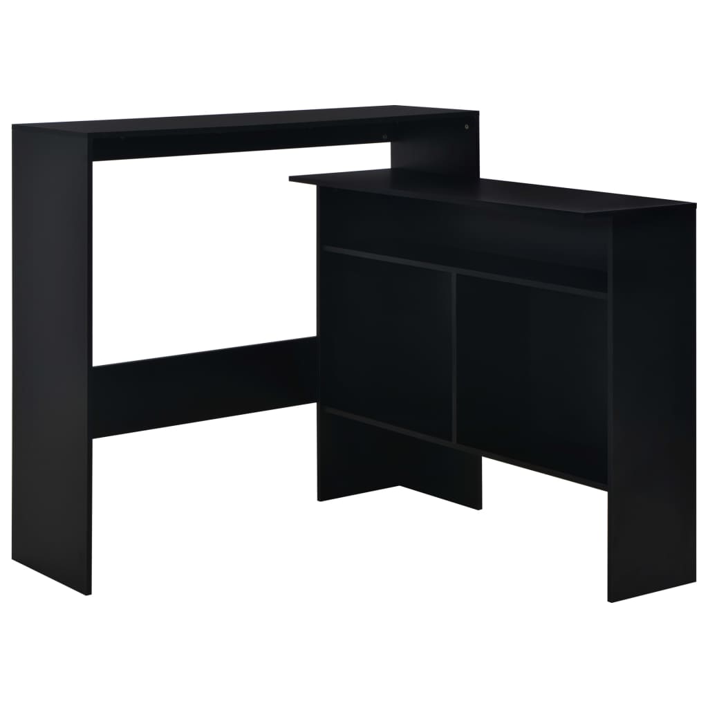 Bar Table with 2 Table Tops Black 130x40x120 cm - Bargainia.com - 