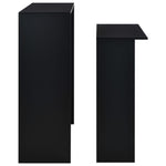 Bar Table with 2 Table Tops Black 130x40x120 cm - Bargainia.com - 