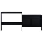 Bar Table with 2 Table Tops Black 130x40x120 cm - Bargainia.com - 