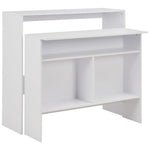 Bar Table with 2 Table Tops White 130x40x120 cm - Bargainia.com - 
