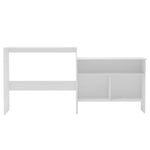 Bar Table with 2 Table Tops White 130x40x120 cm - Bargainia.com - 