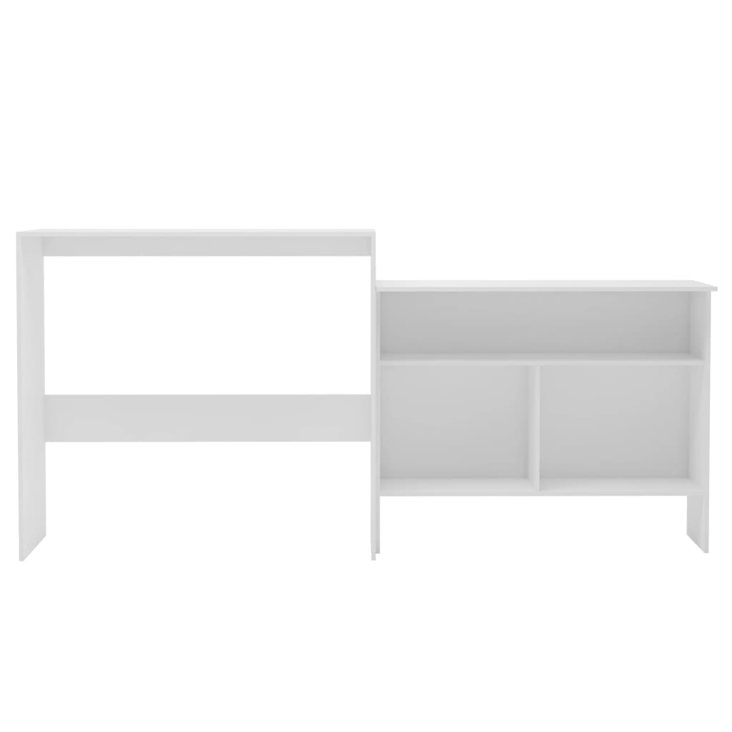 Bar Table with 2 Table Tops White 130x40x120 cm - Bargainia.com - 