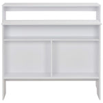 Bar Table with 2 Table Tops White 130x40x120 cm - Bargainia.com - 
