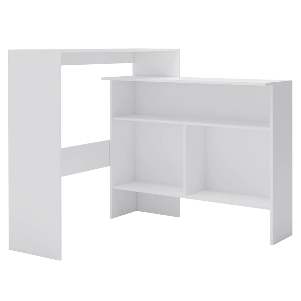 Bar Table with 2 Table Tops White 130x40x120 cm - Bargainia.com - 