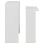 Bar Table with 2 Table Tops White 130x40x120 cm - Bargainia.com - 