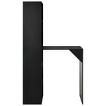 Bar Table with Cabinet Black 115x59x200 cm - Bargainia.com - 