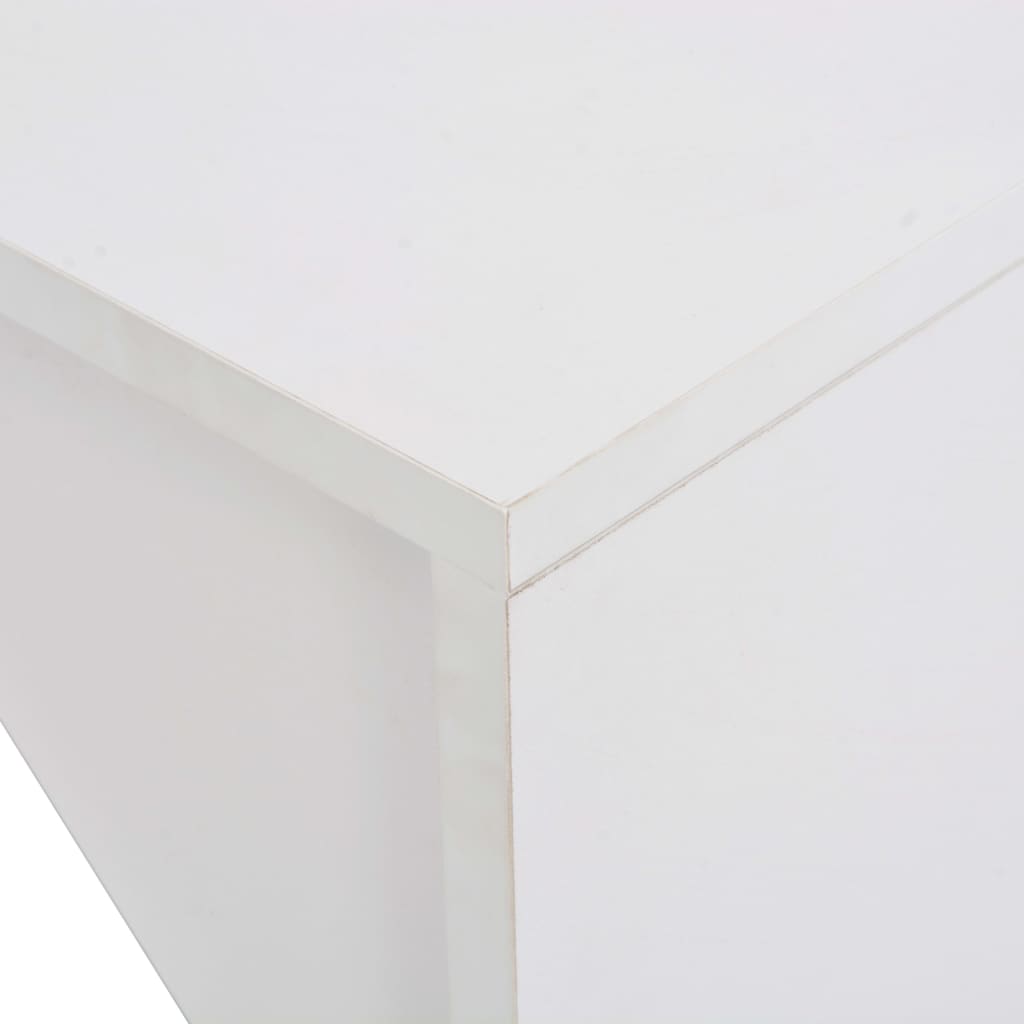 Bar Table with Cabinet White 115x59x200 cm - Bargainia.com - 