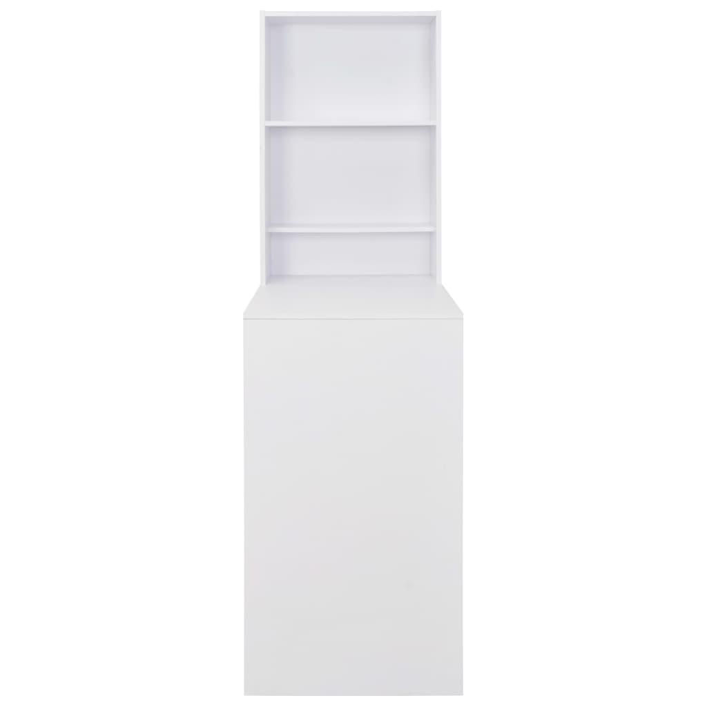 Bar Table with Cabinet White 115x59x200 cm - Bargainia.com - 