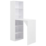 Bar Table with Cabinet White 115x59x200 cm - Bargainia.com - 
